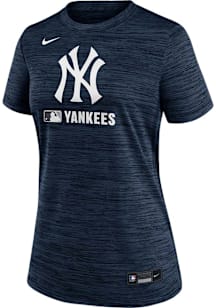 Nike New York Yankees Womens Navy Blue Velocity T-Shirt