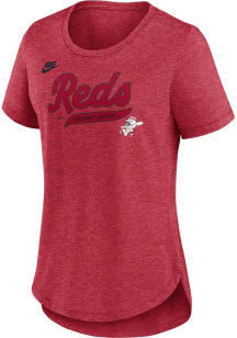 Nike Cincinnati Reds Womens Red Cooperstown Short Sleeve T-Shirt