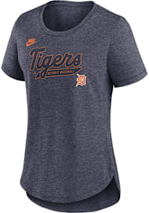 Nike Detroit Tigers Womens Navy Blue Cooperstown Short Sleeve T-Shirt