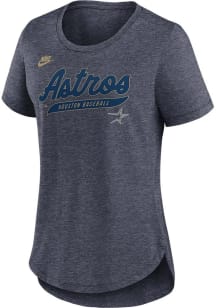 Nike Houston Astros Womens Navy Blue Cooperstown Short Sleeve T-Shirt
