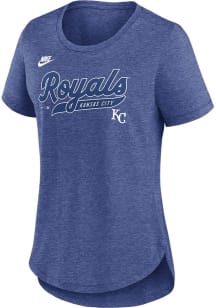 Nike Kansas City Royals Womens Blue Cooperstown Short Sleeve T-Shirt