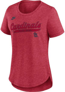 Nike St Louis Cardinals Womens Red Cooperstown Short Sleeve T-Shirt