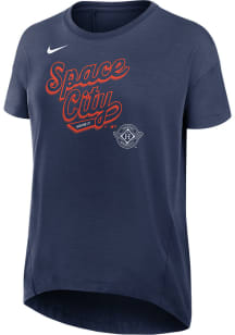 Nike Houston Astros Womens Navy Blue City Connect Short Sleeve T-Shirt