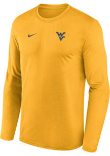 Nike West Virginia Mountaineers Gold Sideline Legend Long Sleeve T-Shirt