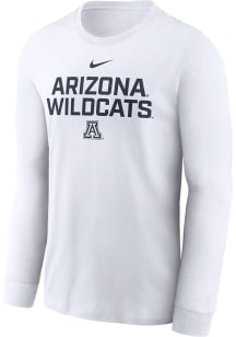 Nike Arizona Wildcats White Sideline Team Issue Long Sleeve T Shirt