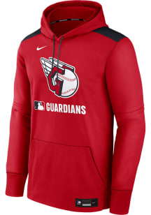Nike Cleveland Guardians Mens Red AC Therma Fit Hood