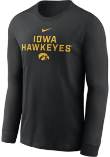 Mens Iowa Hawkeyes Black Nike Sideline Team Issue Tee