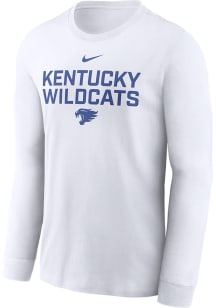 Nike Kentucky Wildcats White Sideline Team Issue Long Sleeve T Shirt