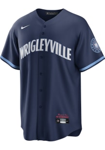 Chicago Cubs Mens Nike Replica City Connect Jersey - Blue