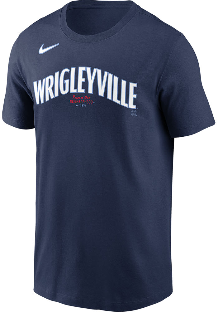 Nike Chicago Cubs Navy Blue City Connect Wordmark Short Sleeve T Shirt
