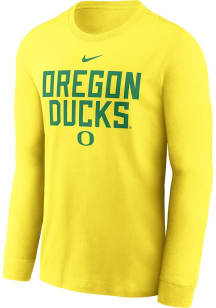 Mens Oregon Ducks Yellow Nike Sideline Team Issue Tee
