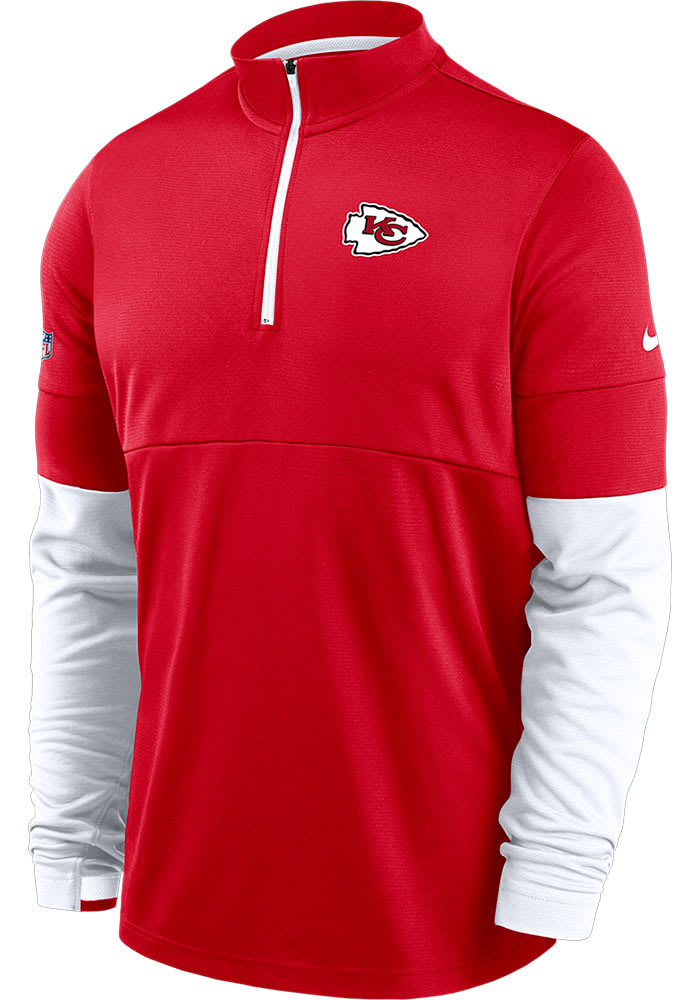 Nike Men's Red Kansas City Chiefs Sideline Player UV Performance Long Sleeve T-Shirt - Red