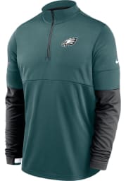 Nike Philadelphia Eagles Mens Midnight Green Therma Long Sleeve 1/4 Zip Pullover