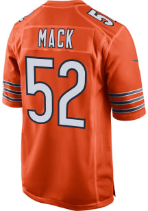 Khalil Mack  Nike Chicago Bears Orange Alternate Game Football Jersey