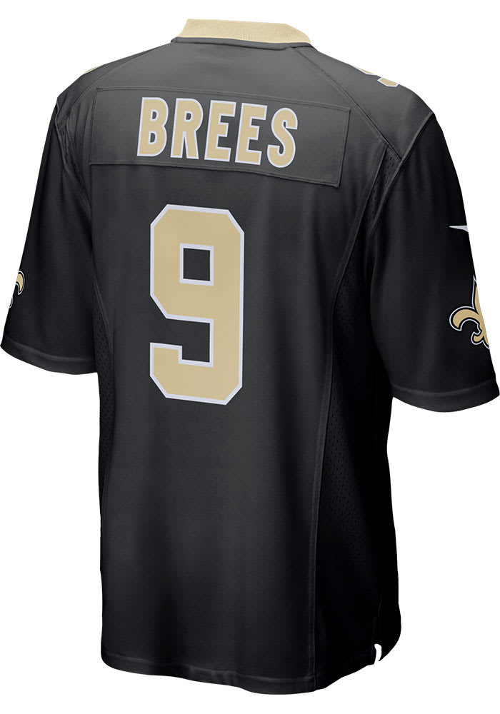 Drew Brees Nike New Orleans Saints Black Home Game Football Jersey