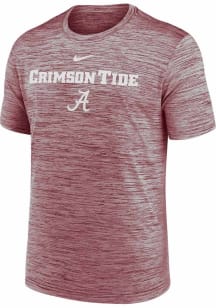 Nike Alabama Crimson Tide Crimson Sideline Velocity Short Sleeve T Shirt