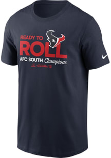 Nike Houston Texans Navy Blue 2024 Division Champs Short Sleeve T Shirt