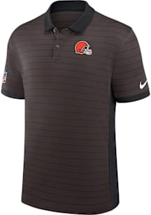 Nike Cleveland Browns Mens Brown Sideline Victory Short Sleeve Polo