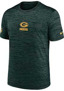 Nike Green Bay Packers Green Sideline Team Issue Short Sleeve T Shirt