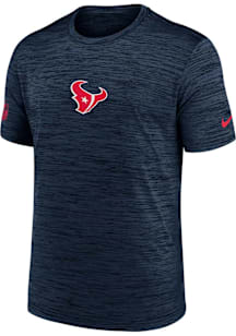 Nike Houston Texans Navy Blue Sideline Team Issue Short Sleeve T Shirt