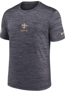 Nike New Orleans Saints Black Sideline Team Issue Short Sleeve T Shirt