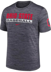 Ohio State Buckeyes Black Nike BASEBALL 2 HIT Short Sleeve T Shirt