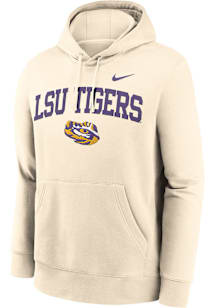 Nike LSU Tigers Mens Natural CLUB FLEECE Long Sleeve Hoodie