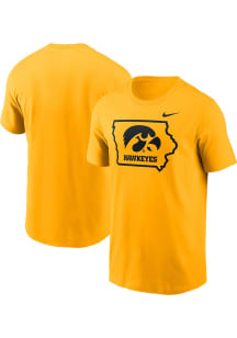 Iowa Hawkeyes Gold Nike LOCAL FLAIR Short Sleeve T Shirt