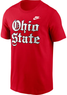Ohio State Buckeyes Red Nike Old English Short Sleeve T Shirt