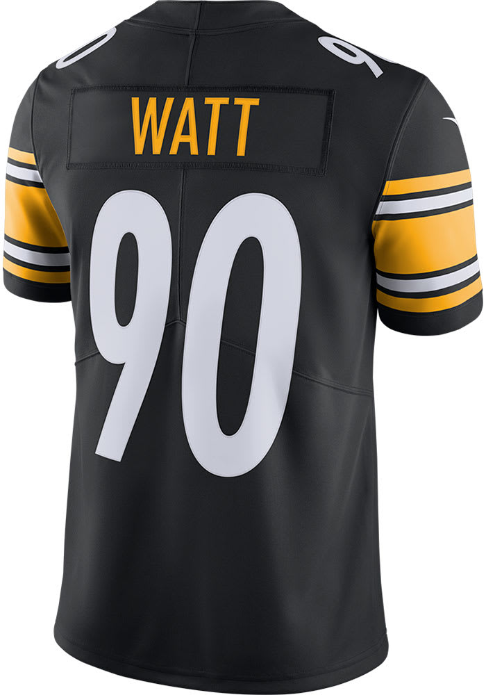 Men's Nike T.j. Watt Black Pittsburgh Steelers Game Team Jersey Size: Small