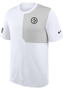 Nike Pittsburgh Steelers White Sideline Coach Short Sleeve T Shirt