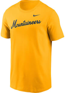 Nike West Virginia Mountaineers Gold WORDMARK Short Sleeve T Shirt