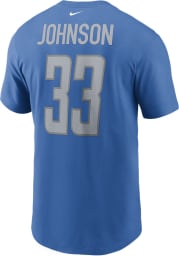 Kerryon Johnson Detroit Lions Blue Primetime Short Sleeve Player T Shirt