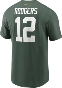 Aaron Rodgers Green Bay Packers Green Primetime Short Sleeve Player T Shirt