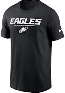 Nike Philadelphia Eagles Black Sideline Team Issue Short Sleeve T Shirt