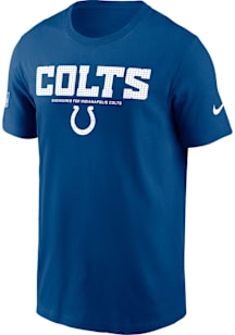 Nike Indianapolis Colts Blue Sideline Team Issue Short Sleeve T Shirt