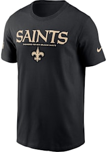 Nike New Orleans Saints Black Sideline Team Issue Short Sleeve T Shirt