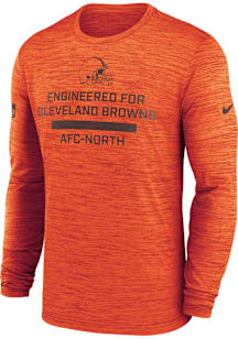 Nike Cleveland Browns Orange Sideline Team Issue Long Sleeve T-Shirt
