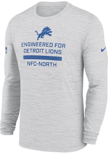 Nike Detroit Lions White Sideline Team Issue Long Sleeve T-Shirt