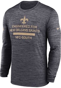 Nike New Orleans Saints Black Sideline Team Issue Long Sleeve T-Shirt