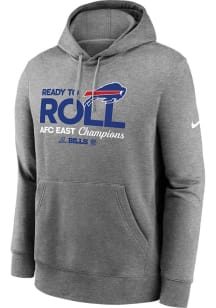 Nike Buffalo Bills Mens Grey 2024 Division Champs Long Sleeve Hoodie