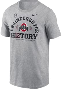 Ohio State Buckeyes Grey Nike 2024 College Football Playoff Short Sleeve T Shirt