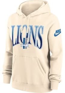 Nike Detroit Lions Womens White Fleece Hooded Sweatshirt