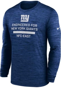Nike New York Giants Navy Blue Sideline Team Issue Long Sleeve T-Shirt