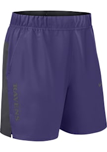 Nike Baltimore Ravens Mens Purple Woven Shorts