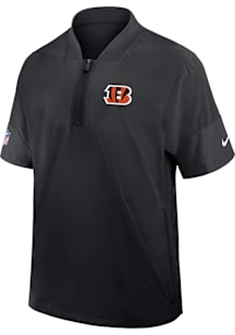 Nike Cincinnati Bengals Mens Black Sideline Coach Short Sleeve Jacket