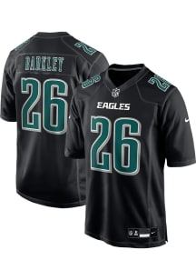 Saquon Barkley  Nike Philadelphia Eagles Black Carbon Football Jersey
