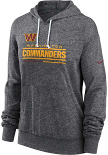 Nike Washington Commanders Womens Charcoal Vintage Gym Hooded Sweatshirt
