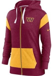 Nike Washington Commanders Womens Maroon Contrast Long Sleeve Full Zip Jacket