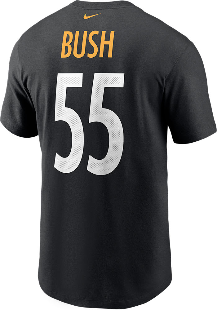 Devin Bush Pittsburgh Steelers Black Primetime Short Sleeve Player